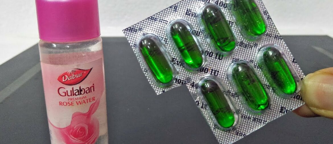 ROSEWATER& VITAMIN E CAPSULE That Will Change Your Life Forever- Simple Skin Care Beauty Hacks- Tips