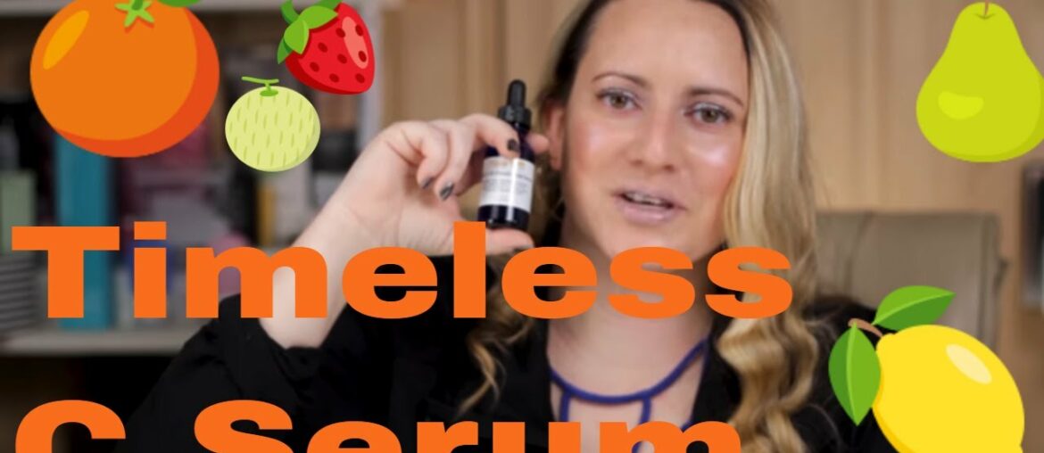 Timeless Skin Care 🍑🍋 20% VITAMIN C + E FERULIC ACID SERUM Review