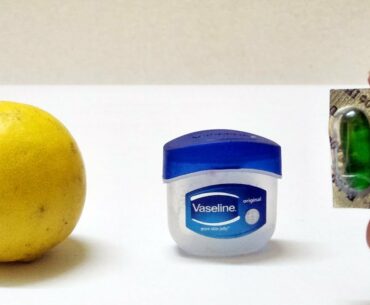 Apply VASELINE LEMON VITAMIN E CAPSULE Natural Face Hand Glowing Beauty Skin Care Life Hacks Instant