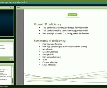 Osteoporosis: vitamin D and nutritional management webinar