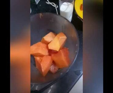 Papaya Vitamin A shake 4 all Fitness lovers #fitnessmantra #superhealthy #papayasmoothi