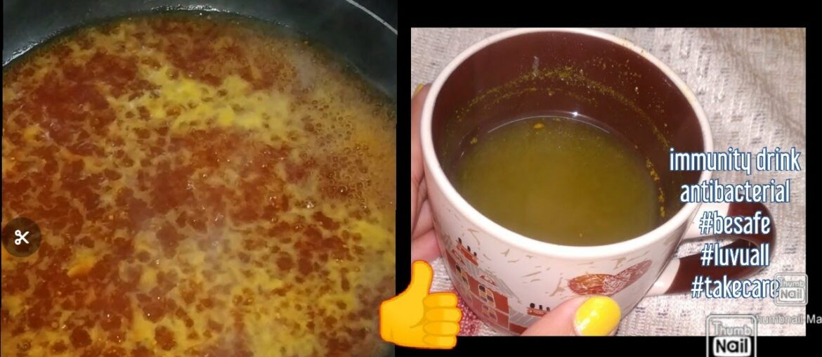 vitamin c nd turmeric immunity drink /take care 👍/21 days lockdown