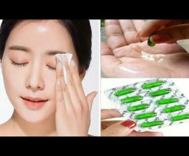 Vitamin e capsule treatment for spotless glowing face /vitamin e capsule benefits for face.