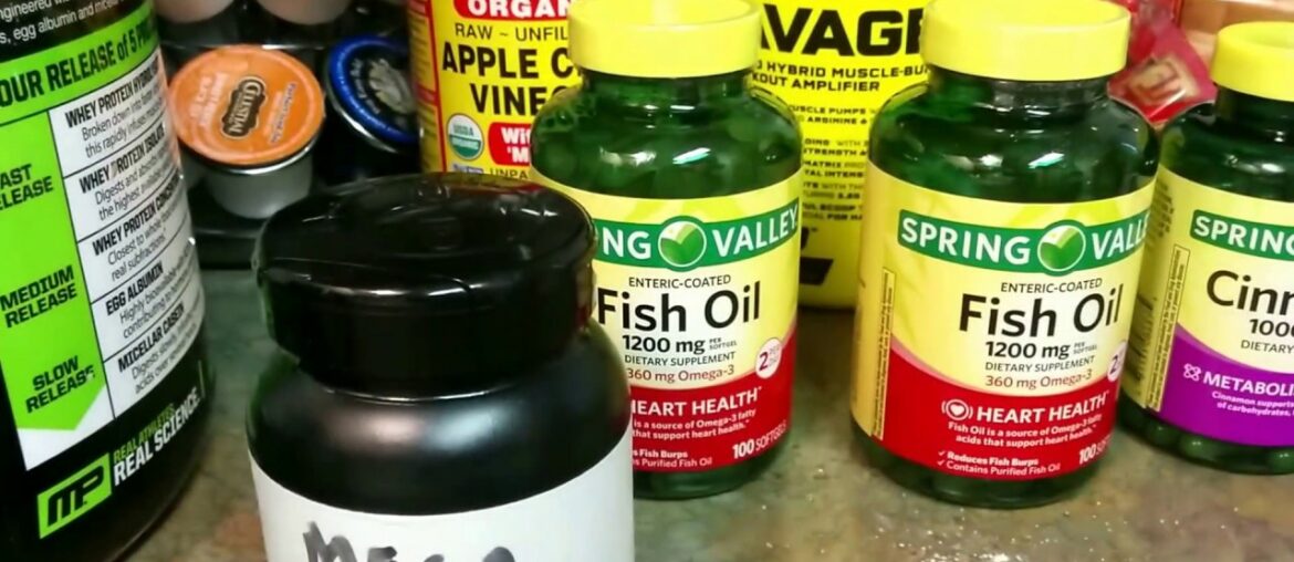 "My" Daily Supplements - "Spring Valley"  Fish Oil 🎣, Cinnamon, Multi-Vitamin, Preworkout 🏋