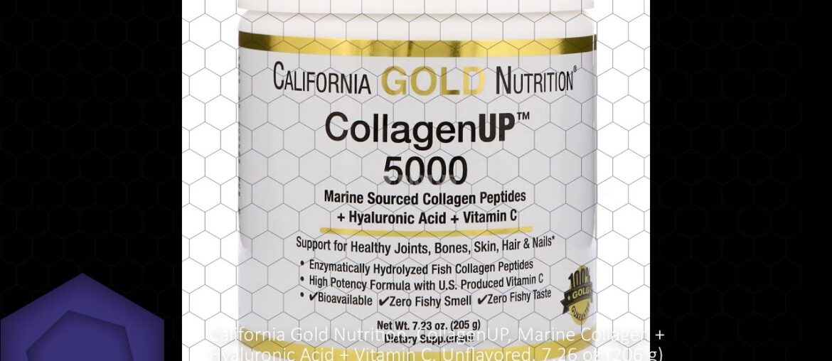 California Gold Nutrition,  Marine Collagen   Hyaluronic Acid   Vitamin C, Unflavored,  (206 g)