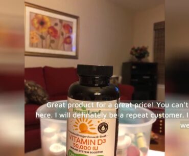 Review Vitamin D3 50,000 IU Weekly Supplement - 120 Vegetable Capsules - Helps Boost and Streng...