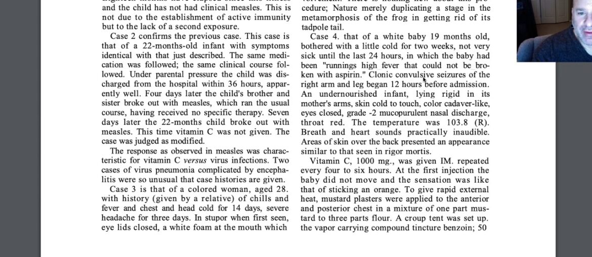 Massive Amounts of Vitamin C For Viral Infections : Coronavirus : Evidence : Governments & WHO Wrong