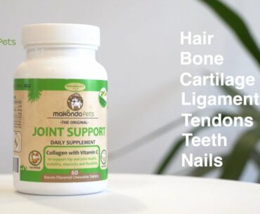 Joint Support Supplement by Makondo Pets. Collagen for Dogs and Cats with Vitamin C.