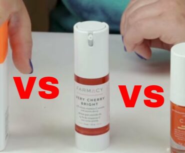 Farmacy Very Cherry Vitamin C 🍒 VS🐘 Drunk Elephant C-Firma VS Sunday Riley CEO 15% Vitamin C Serum