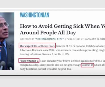 Dr. Anthony Fauci takes Vitamin C,D3 -why Fauci never said a single word on Vitamin in his air time?
