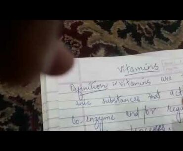 Nutrition "Topic vitamins & It's types "