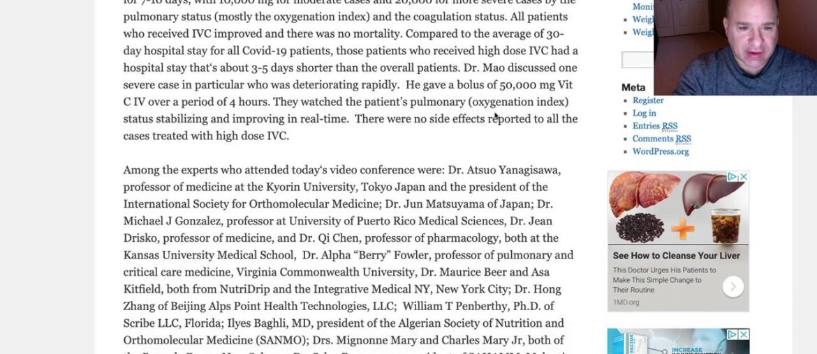 Hospital Treatment of Serious and Critical Coronavirus (COVID-19) Infection with High Dose Vitamin C