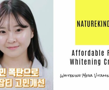 Affordable Face Whitening Cream | NATUREKIND Whitening Mega Vitamin Cream |YesStyle Korean Beauty