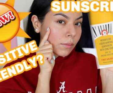 TESTING OUT FIRST AID BEAUTY'S NEW SUNSCREEN ON SENSITIVE SKIN!