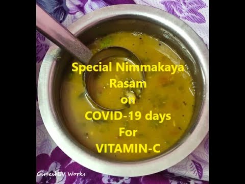 Special Nimmakaya Rasam on COVID-19 Days For VITAMIN-C