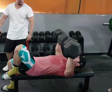 Chest dumbell 180 pounds by: hardley Cuevas (Wilcore gym)