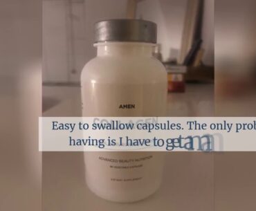 Peptides - Amen Multi Collagen Peptides Capsules with Hyaluronic Acid and Vitamin C - 5 Types o...