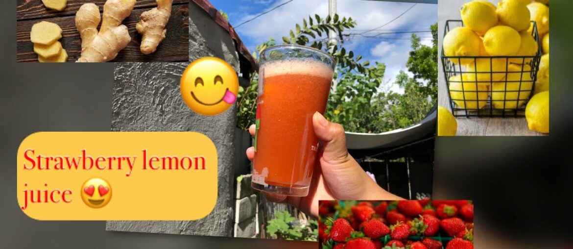 How to make a strawberry lemon juice /iwas COVID 19/ healthy to our body