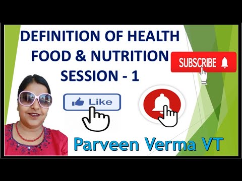 HEALTH FOOD & NUTRITION SESSION 1