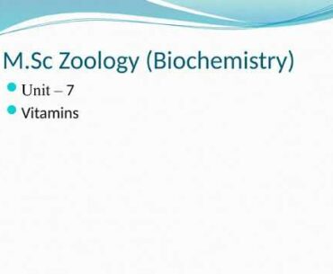 Biochemistry (vitamins)