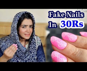 How I Apply Fake Nails in "30Rs" and Fake Nails for beginners
