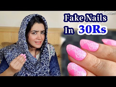 How I Apply Fake Nails in "30Rs" and Fake Nails for beginners