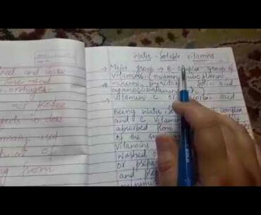 Nutrition "Topic Water Soluble Vitamins & Tiamin(Vitamin B1)