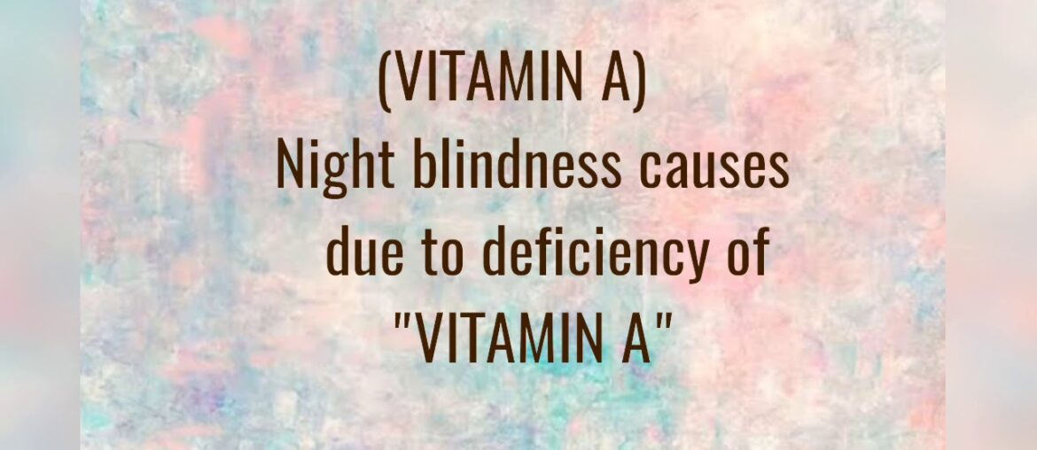 Disease due to vitamin deficiency.