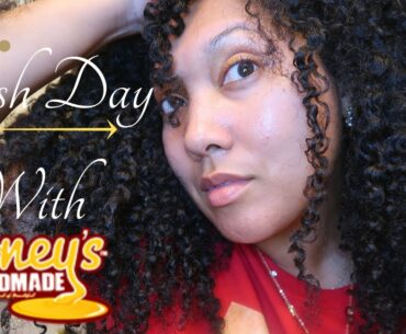 WASH DAY W/ HONEY'S HANDMADE MELBA'S KITCHEN COLLECTION EDITION 2 + FAMILY CHAT | Ashkins Curls