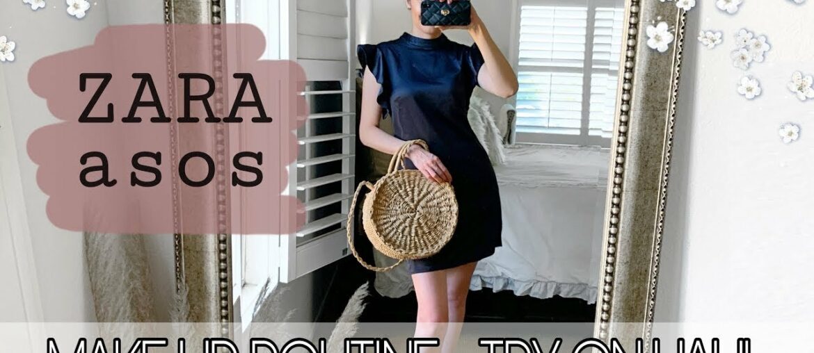 OLAPLEX & MAKEUP ROUTINE + ZARA ASOS SPRING TRY ON HAUL 2020 VLOG