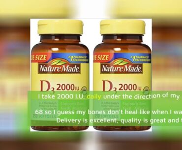 Review: Nature Made Vitamin D3 2000 IU (50 mcg) Softgels, 250 Count Everyday Value Size for Bon...