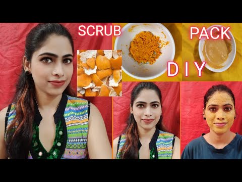 DIY  Orange peel powder // vitamin  C // face scrub & face pack