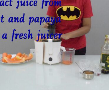 Carrot Pappaya juice - vitamin A Rich