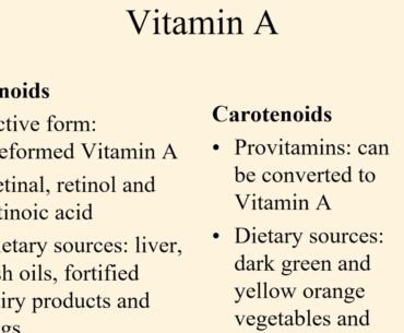 Fat Soluble Vitamins