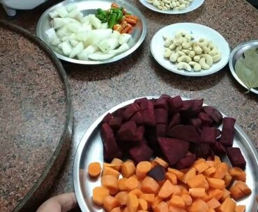 Carrot Beet root rice. Very healthy. Essential vitamins and minerals. Video in English