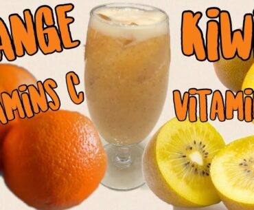 #KIWI AND ORANGE JUICE SMOOTHIE ||VITAMINS C. & E.