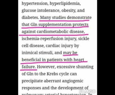 Glutamine prevents cardiovascular diseases