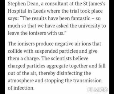 Negative ions can disable Covid-19 coronavirus