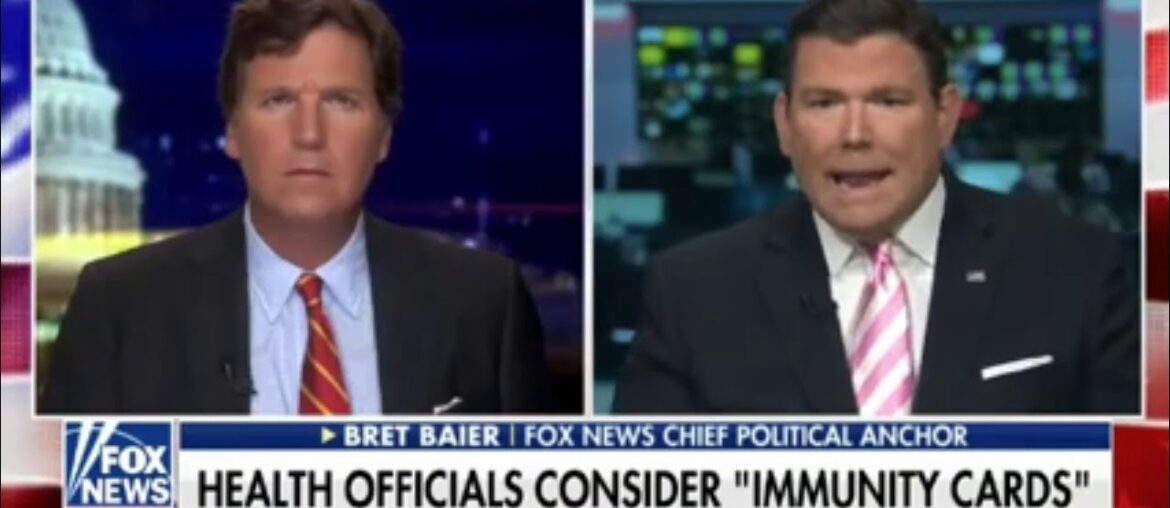 Tucker Carlson COVID-19 “IMMUNITY CARDS” and ANTIBODY TESTS are coming soon