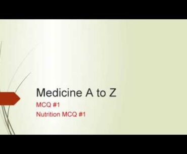Nutrition Multiple Choice Question (MCQ)  #1: Vitamin C
