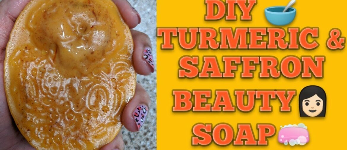 DIY🥣 TURMERIC SAFFRON BEAUTY SOAP👩🏻🧼 || MELT AND POUR SOAP IDEAS IN TELUGU