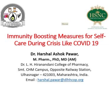 Immunity Boosting Measures for Self-Care During Crisis Like COVID 19