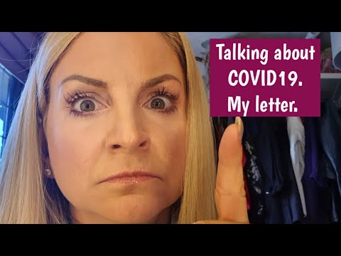 Talking about Covid19, my letter.