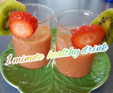 #Allaboutlife .Strawberry  and kiwi smoothi in 1 minute. Full of vitamin C Drink to boost immunity .