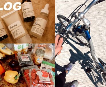 VLOG: workout, healthy grocery haul, the ordinary skincare, and more!