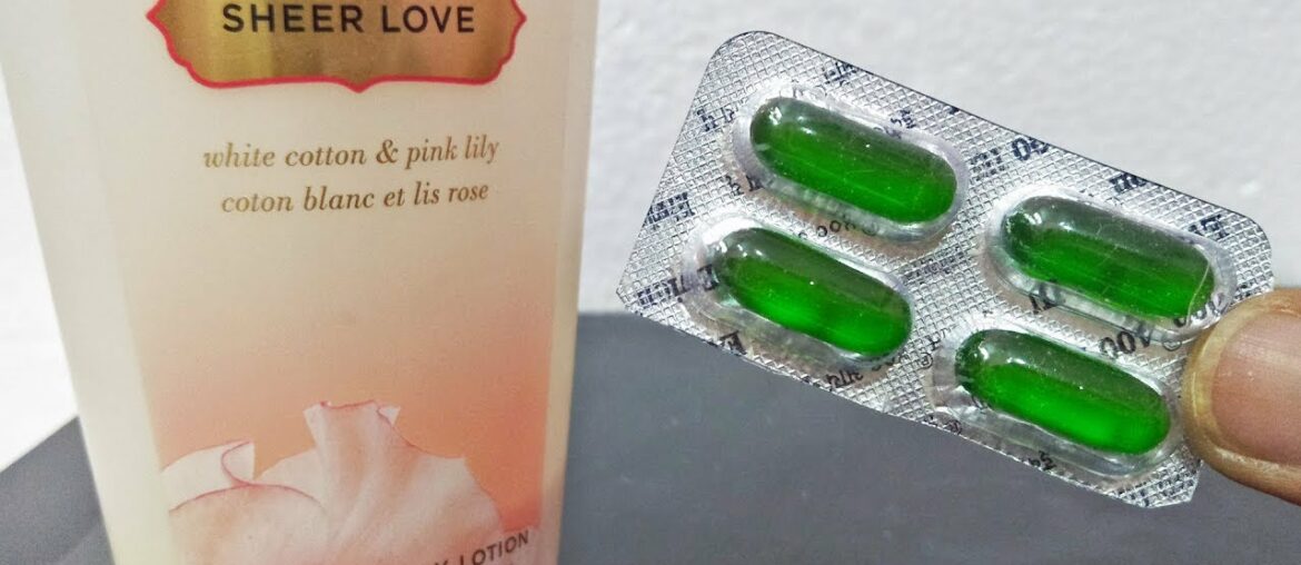 Natural Skin Care Moisturizer Beauty Tips for Healthy Glow Skin With Vitamin E Capsules & Sheer Love