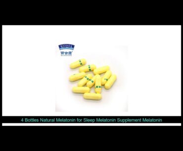 4 Bottles Natural Melatonin for Sleep Melatonin Supplement Melatonin Sleeping Pills with Vitamin B