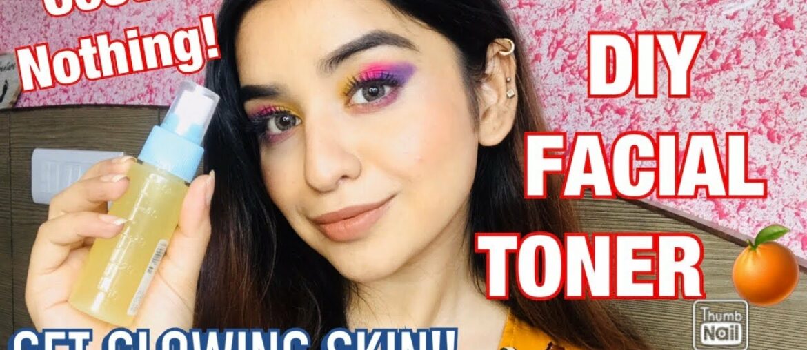 DIY VITAMIN C TONER FOR GLOWING SKIN| COSTS ₹0 😱| SKINCARE 2020