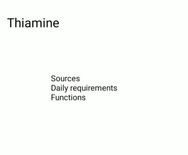 Vitamin B1 Thiamine for normal healthy life