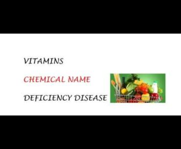 VITAMINS CHEMICAL NAME | VITAMINS DEFICIENCY DISEASE | EXAMPOSITIVE |